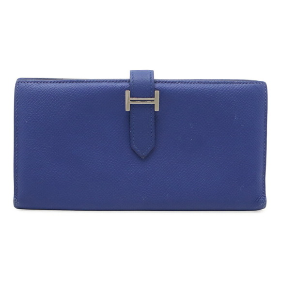 HERMES Blue Leather Wallet - Picture 1 of 9